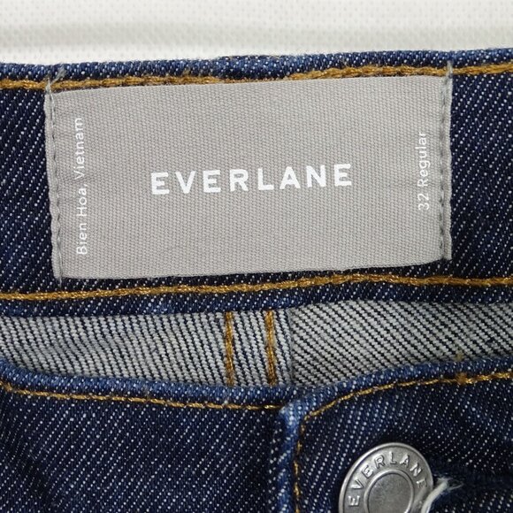 Everlane Mid Rise Skinny Denim Jeans Men Size 32 Regular Dark Wash Blue - Picture 4 of 10